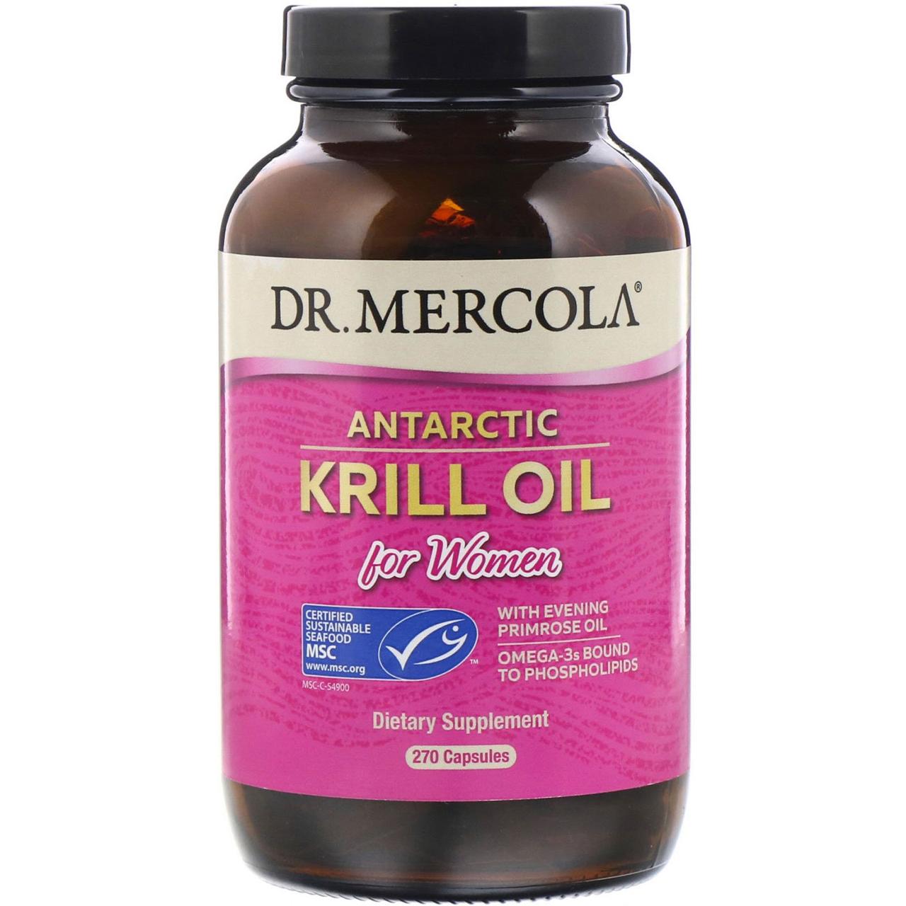 Dr. Mercola, Антарктична олія криля для жінок, 270 капсул BX325