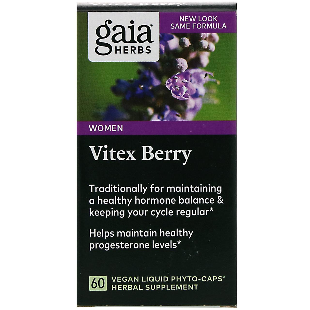 Вітекс, 82- дерево, Vitex Berry, Gaia Herbs, 60 капсул BX356