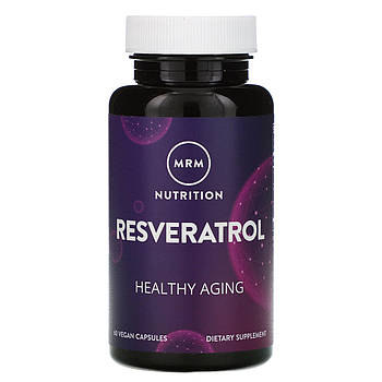 Ресвератрол (Resveratrol), MRM, 60 капсул BX796