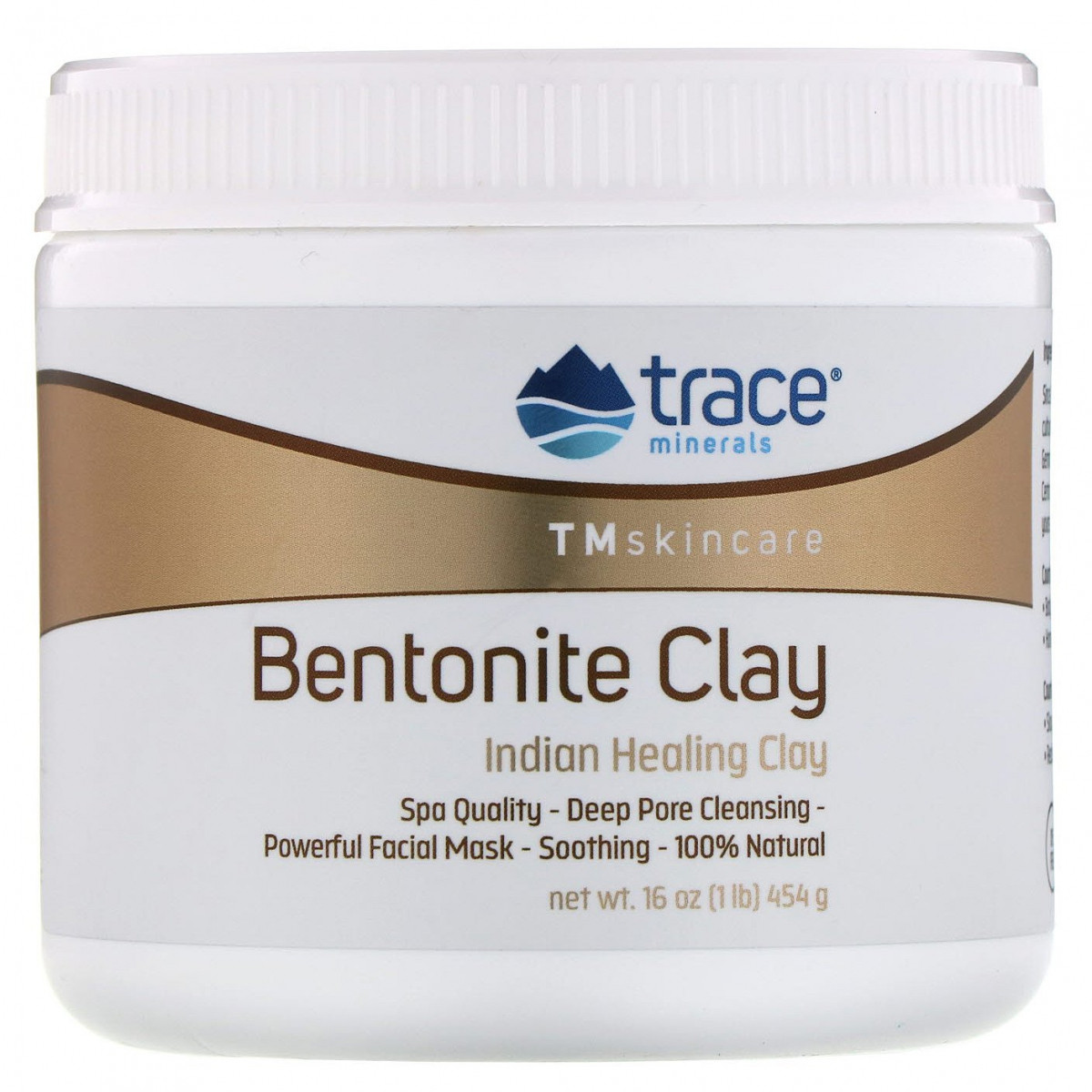 Індійська лікувальна глина, Trace Minerals Research, 16 унцій (454 г) BX345