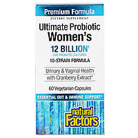 Пробиотики (Probiotic), Natural Factors, женская формула, 60 кап.