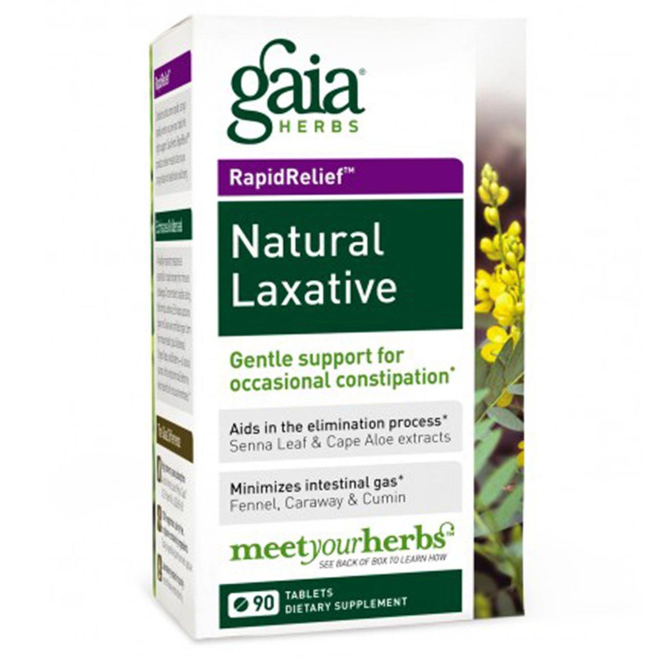 Gaia Herbs, Rapid Relief, натуральне проносне, 90 таблеток BX354