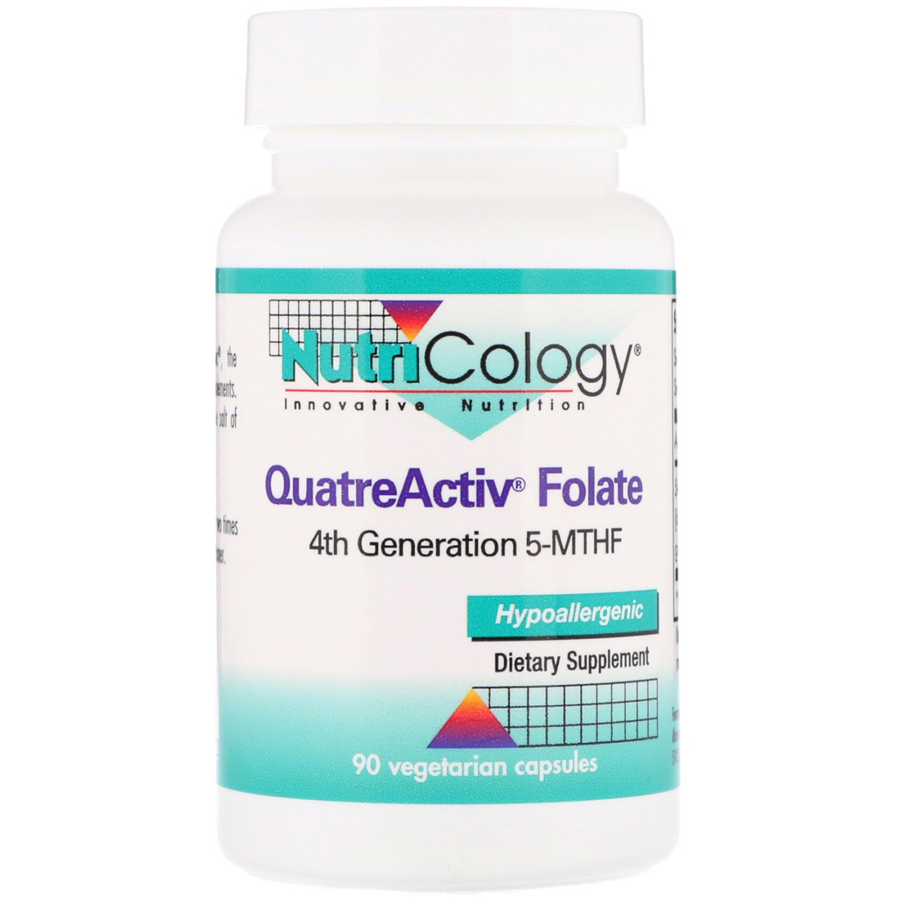 Фолат, 5-MTHF, QuatreActiv Folate, Nutricology, 90 капсул BX462