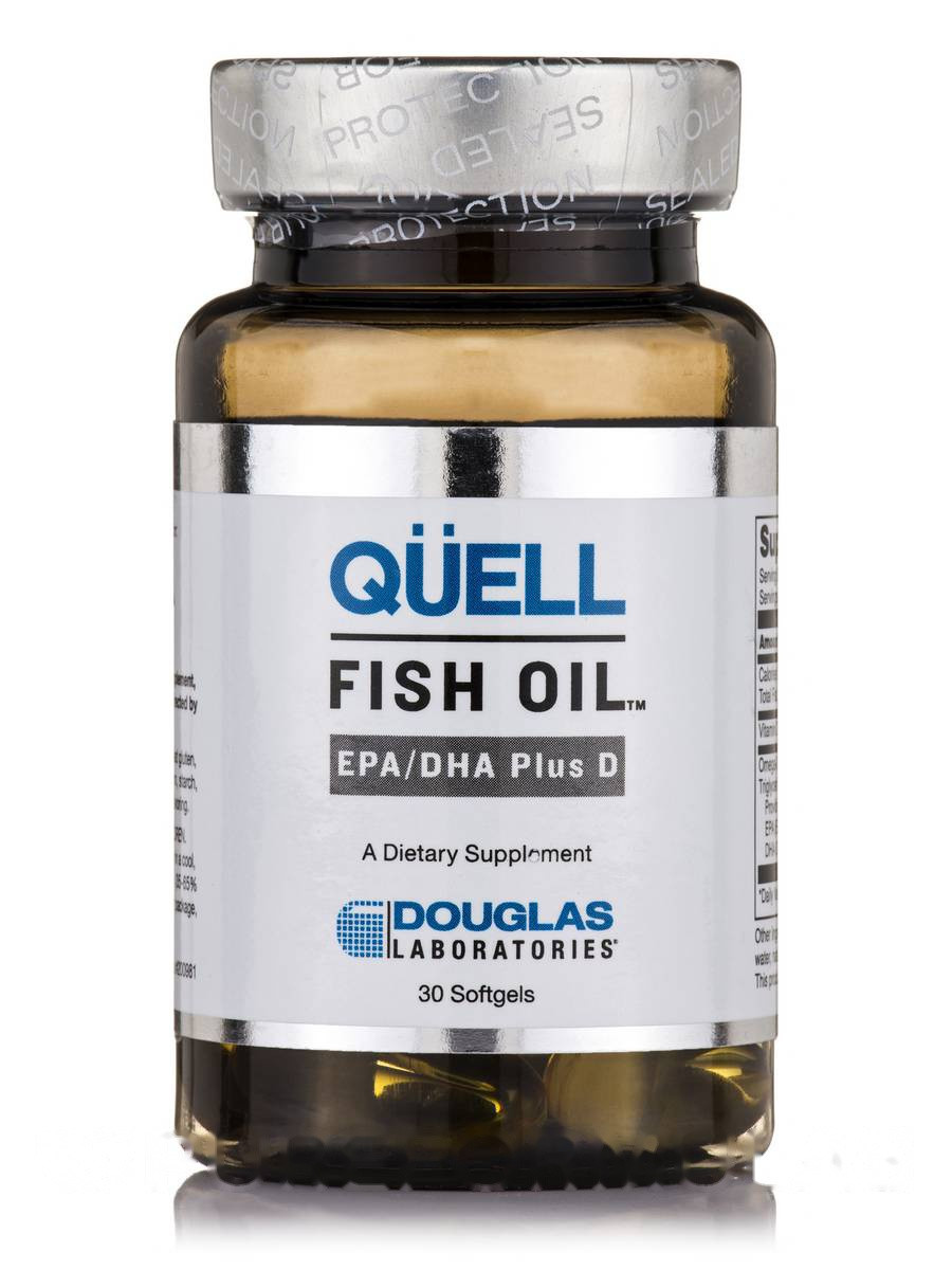 Заспокійливий риб'ячий жир EPA/DHA Плюс D, Quell Fish Oil EPA/DHA Plus D, Douglas Laboratories, 30 М'яких гелій, фото 1