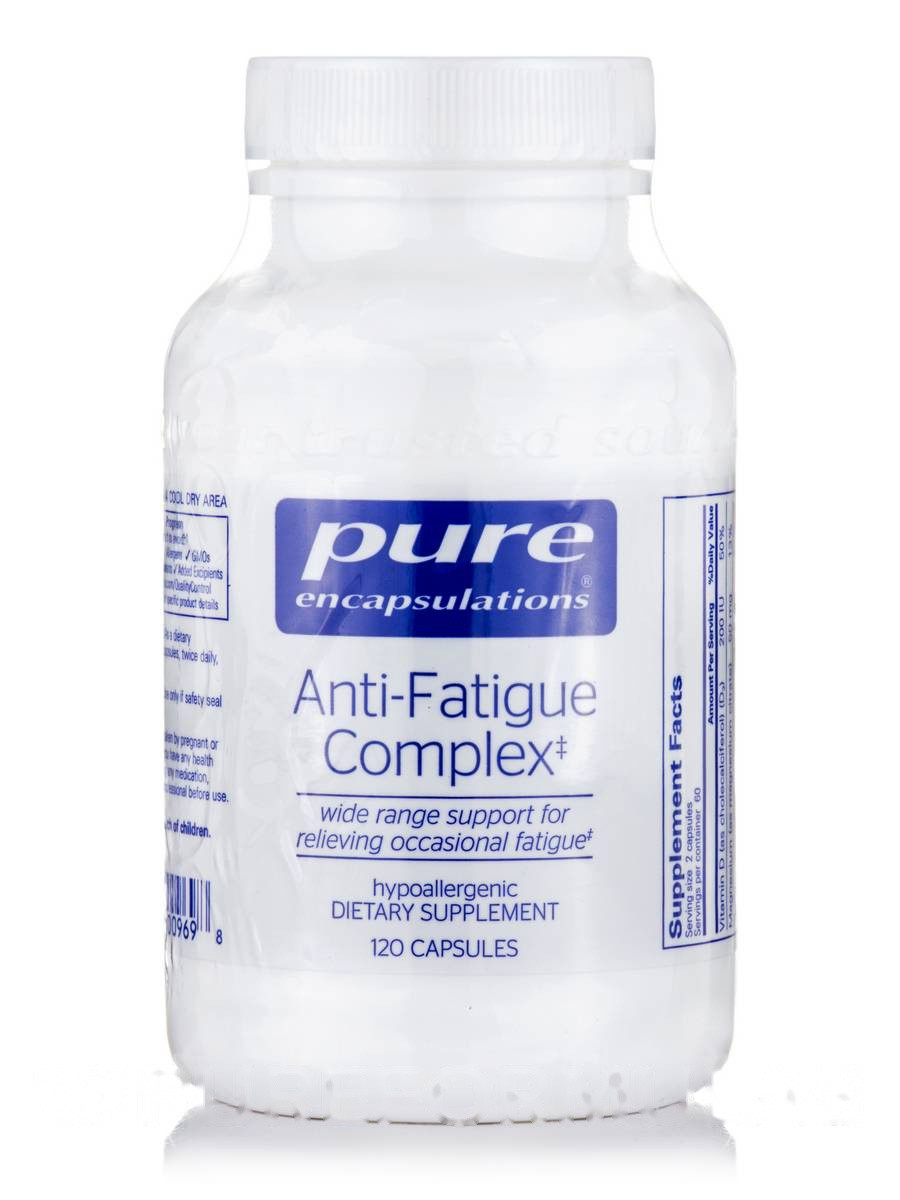 Комплекс Антивтоманості, Anti-Fatigue Complex, Pure Encapsulations, 120 капсул BX570