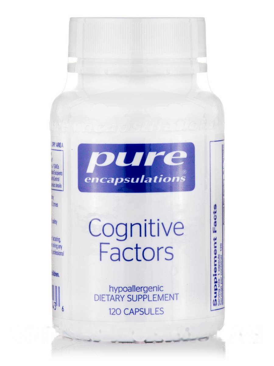 Когнітивні чинники, Cognitive Factors, Pure Encapsulations, 120 капсул BX572