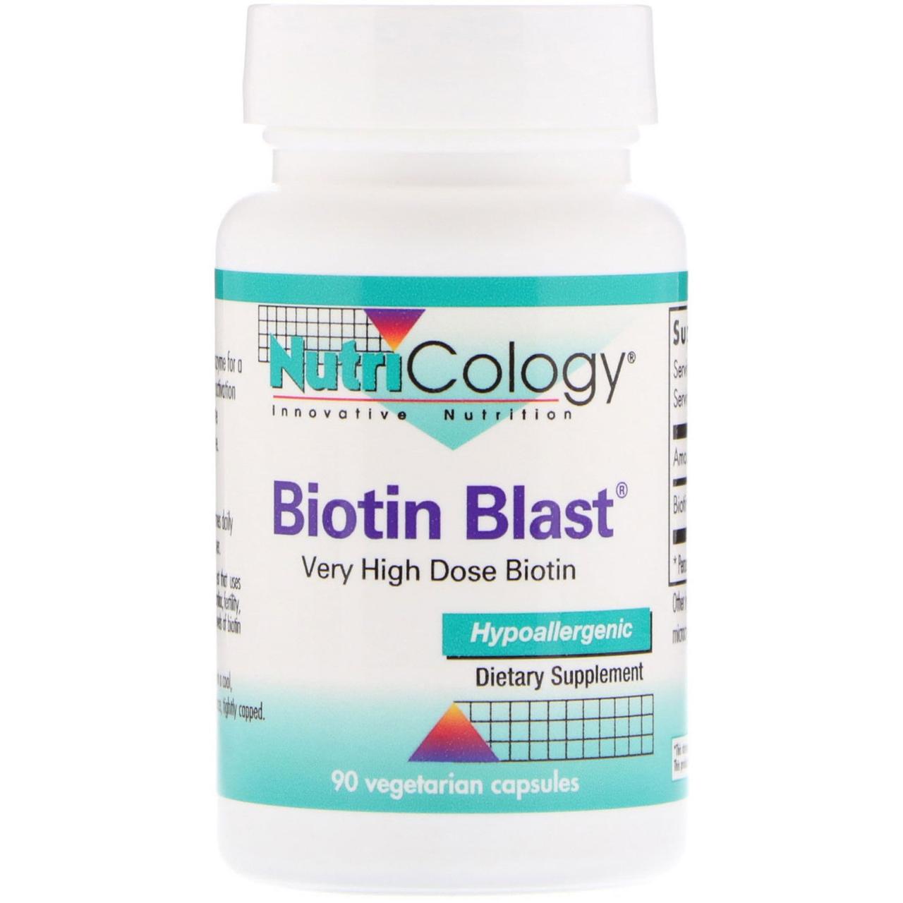 Nutricology, Biotin Blast, 90 вегетаріанських капсул BX493