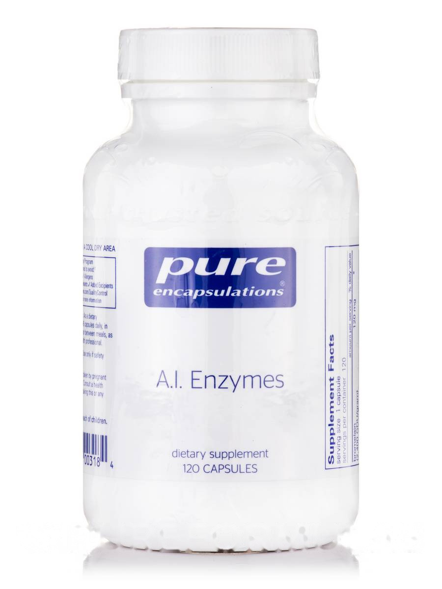 А.І. Ферменти, A.I. Enzymes, Pure Encapsulations, 120 вегетаріанських капсул BX576