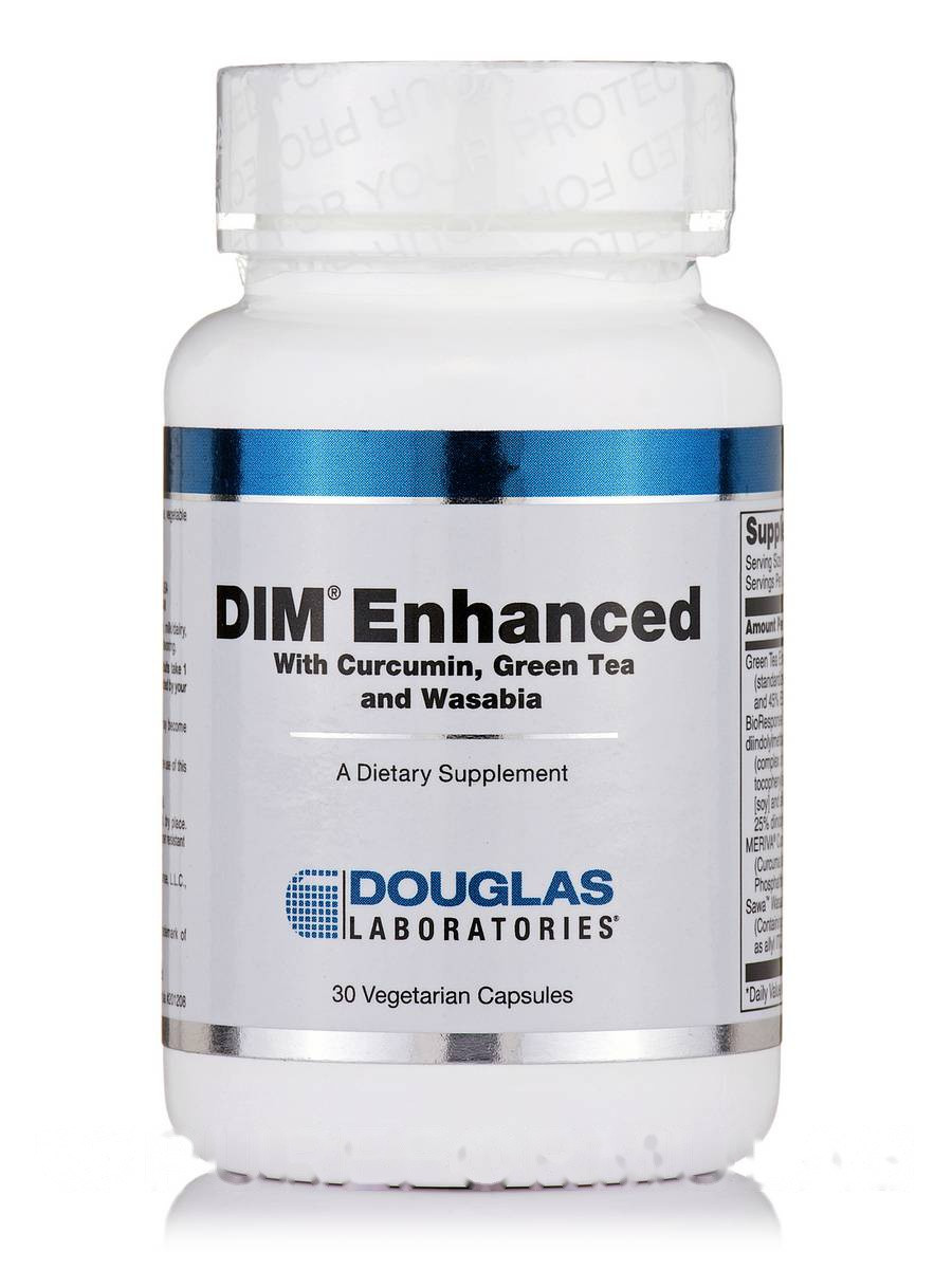 ШІМ Підвищений, DIM Enhanced, Douglas Laboratories, 30 вегетаріанських капсул BX373, фото 1