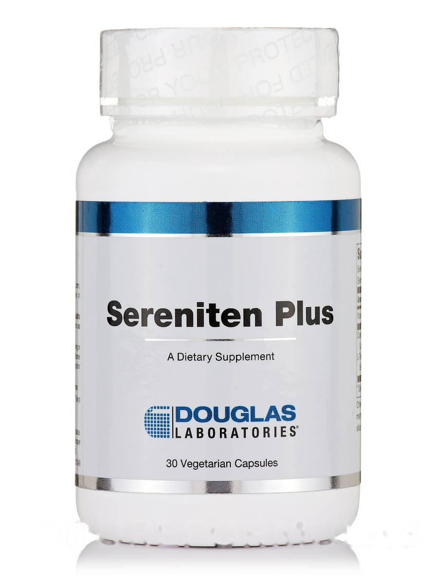 Серентін Плюс, Sereniten Plus, Douglas Laboratories, 30 вегетаріанських капсул BX376