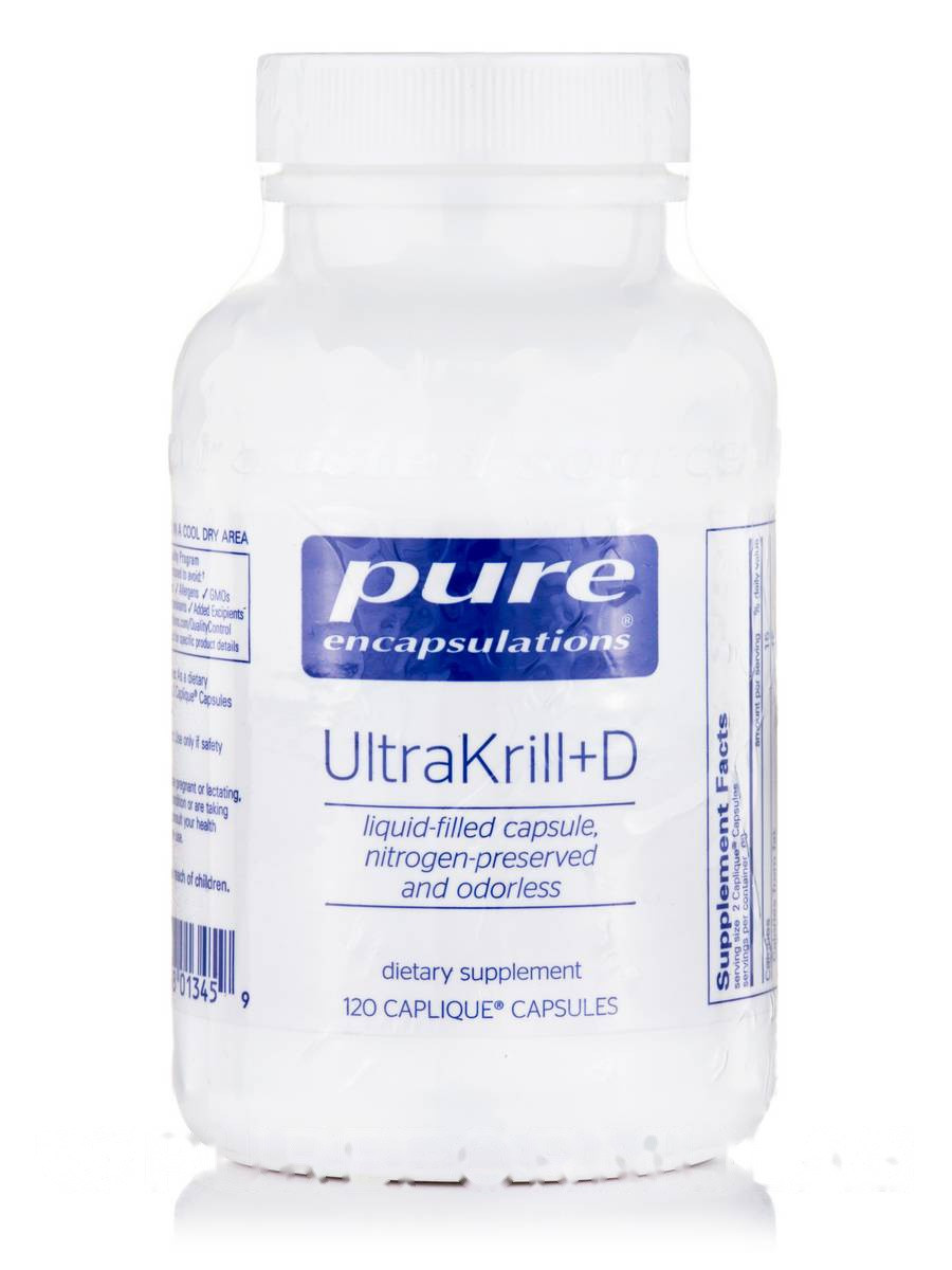 Ультракрил + Д, UltraKrill + D, Pure Encapsulations, 120 капсул BX584