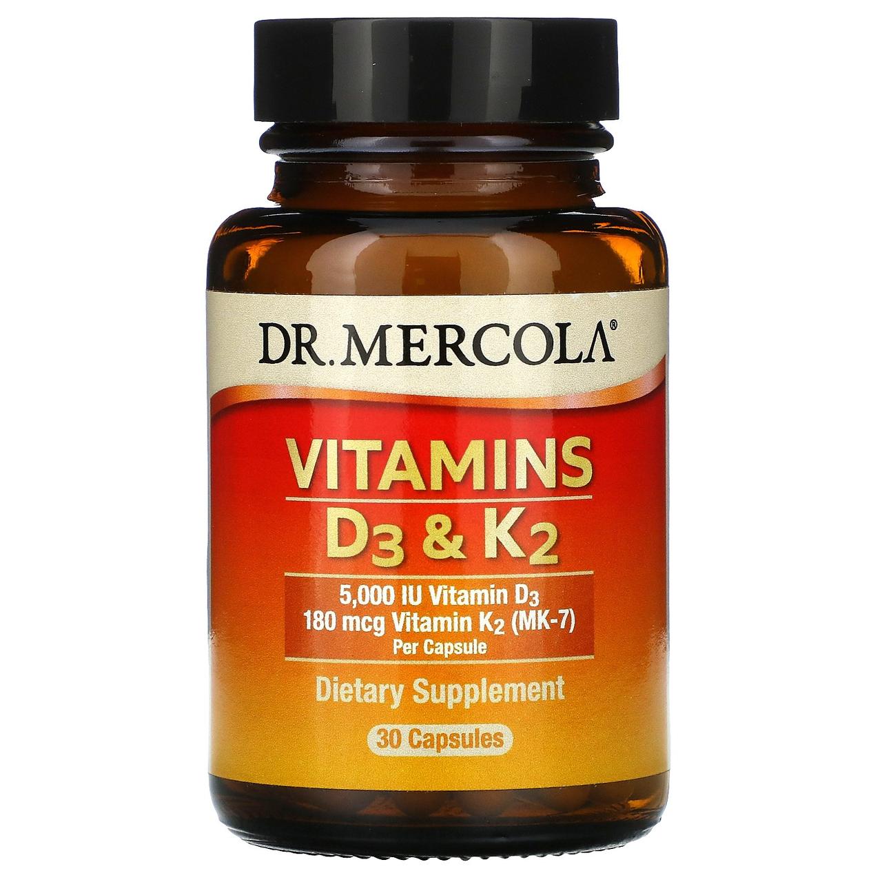 Вітамін Д3 і К2, Dr. Mercola, 30 кап. BX389