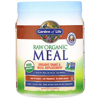 Замінник харчування, RAW Meal, Garden of Life, ваніль, (455 г.) BX428