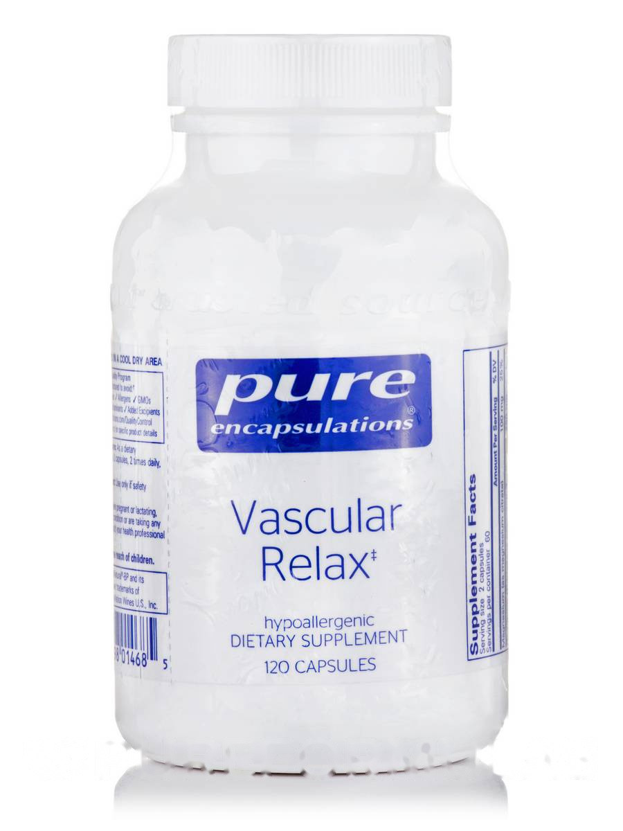Судинний релакс, Vascular Relax, Pure Encapsulations, 120 капсул BX590