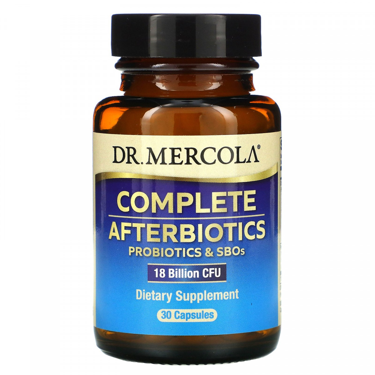 Пробіотики, Complete Afterbiotics, Dr. Mercola, 18 мільярдів КУО, 30 капсул BX396