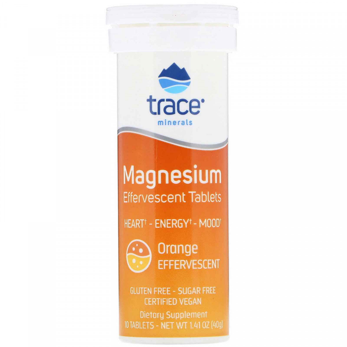 Магнієвий шипучий, з апельсиновим смаком, Magnesium Effervescent, Orange Flavor, Trace Minerals Research, 40 г