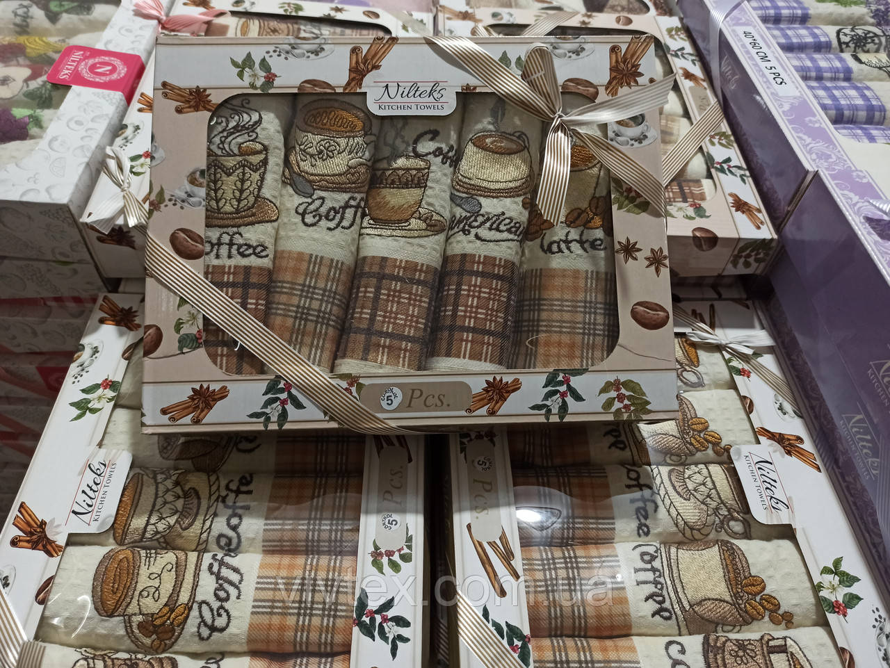 Набір рушників 5 шт. 40х60 Туреччина, фото 1