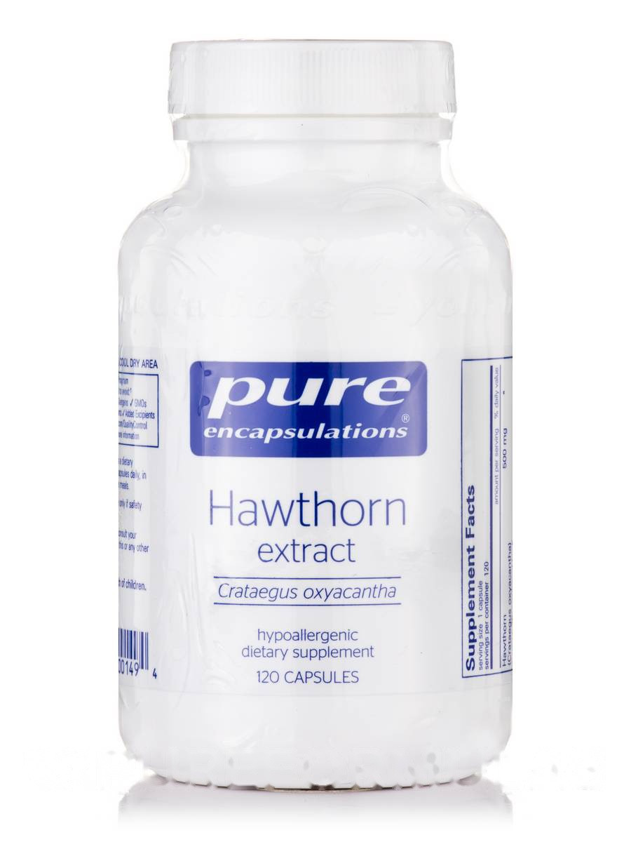 Екстракт глоду, Hawthorn Extract, Pure Encapsulations, 120 капсул BX627