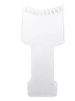 Лопатка для мелирования и окрашивания волос парикмахерская пластиковая планшет с зубцами 18,5 см белый