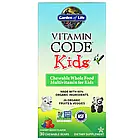 Garden of Life, Vitamin Code, жувальні цільнохарчові мультивітаміни для дітей, зі смаком вишні, 30 жувальних таблеток у формі ведм