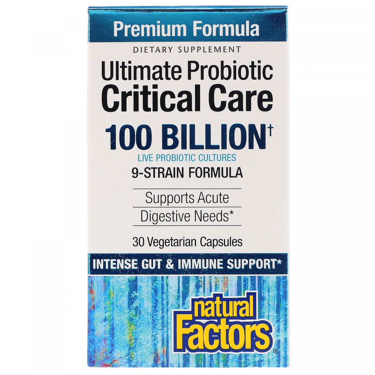 Остаточний пробіотичний критичний догляд, Ultimate Probiotic Critic Criticare, Natural Factors, 100 Billion