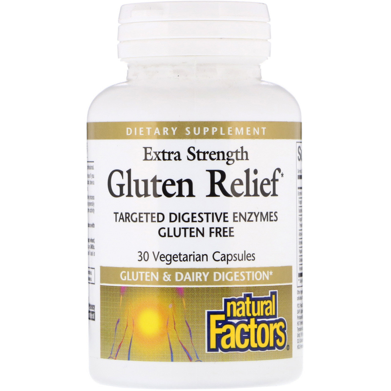 Natural Factors, Extra Strength Gluten Relief, 30 Vegetarian Capsules BX797