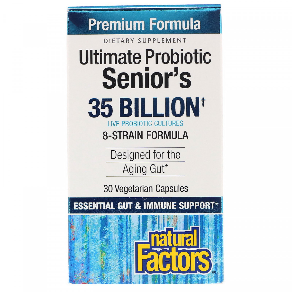 Пробіотик Сеньор, Ultimate Probiotic Senior's, Natural Factors, 35 Billion CFU, 30 вегетаріанських капсул BX798