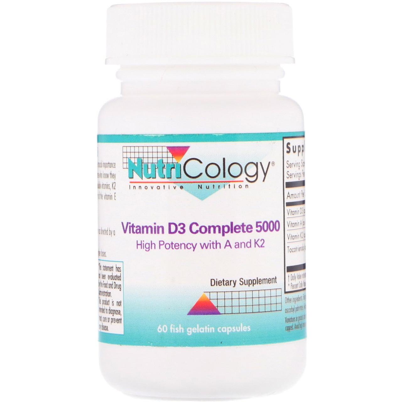 Nutricology, Vitamin D3 Complete 5000, 60 Fish Gelatin Capsules BX013