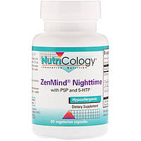 Nutricology, ZenMind Nighttime with P5P and 5-HTP, 60 Vegetarian Capsules