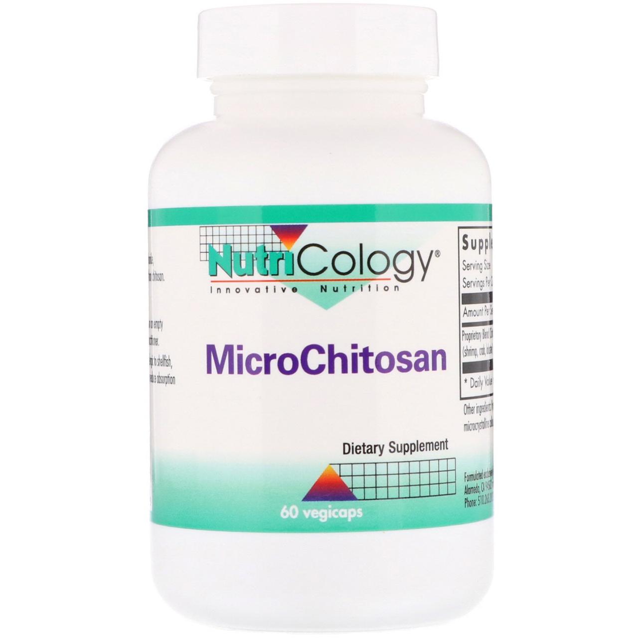 Мікрохітозан, Nutricology, 60 капсул BX017