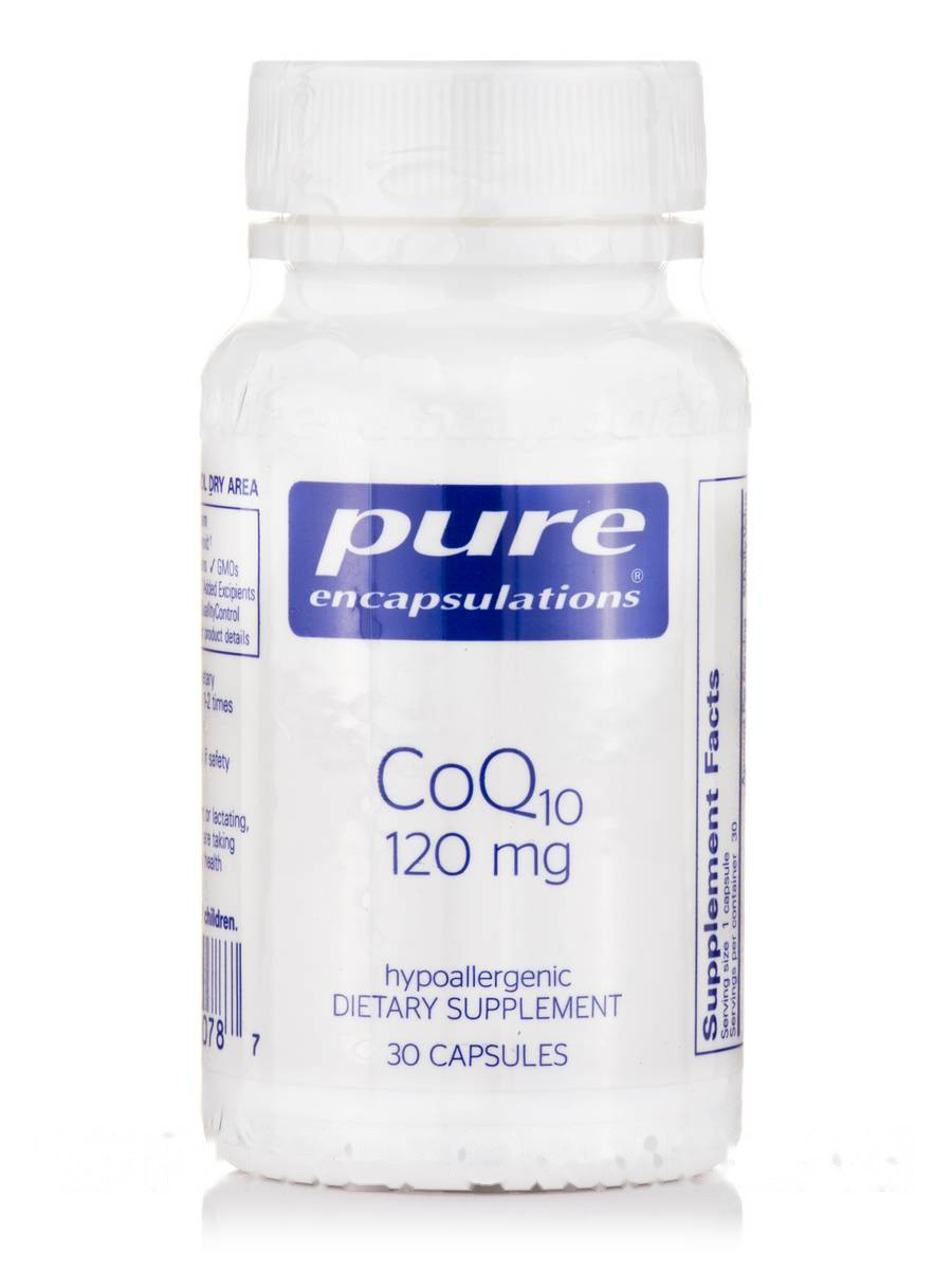 Коензим Q10 120 мг, CoQ10, Pure Encapsulations, 30 капсул BX844