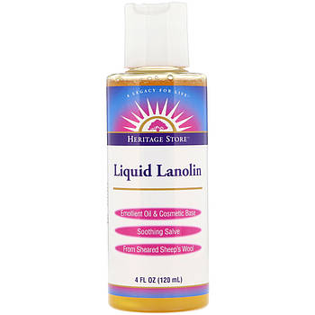 Heritage Store, Liquid Lanolin, Fragrance Free, 4 fl oz (120 ml) BX859