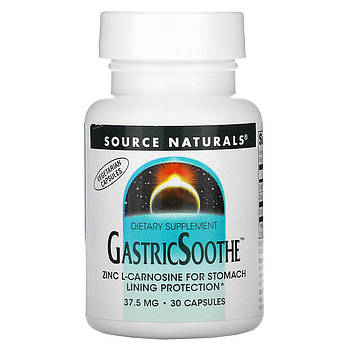 L-карнозин, GastricSoothe, Source Naturals, 30 капсул. BX871