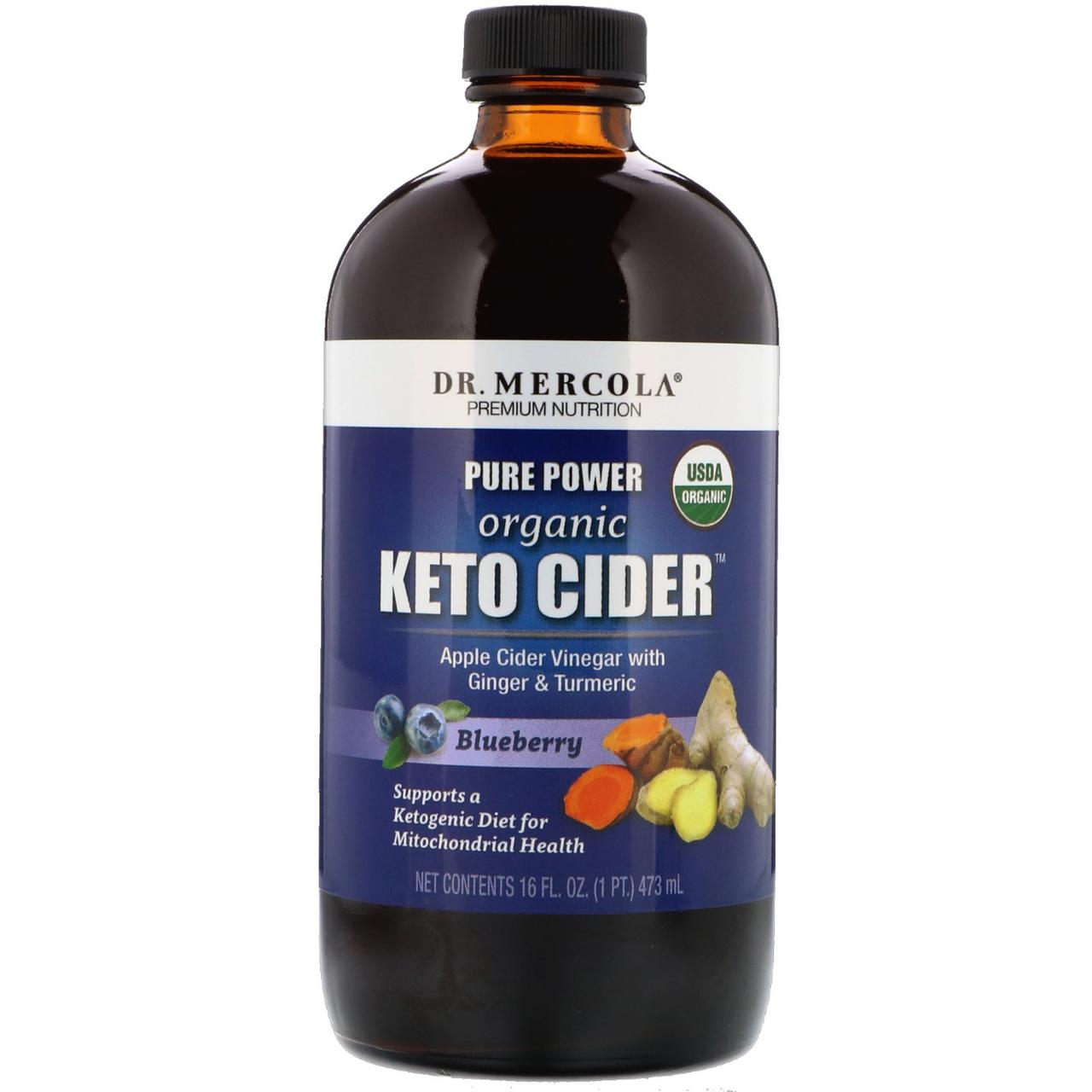 Dr. Mercola, Organic Keto Cider, Blueberry, 16 oz (473 ml) BX683