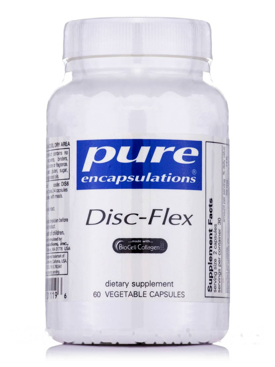 Міжхребцевий хрящ, Disc-Flex, Pure Encapsulations, 60 капсул BX124