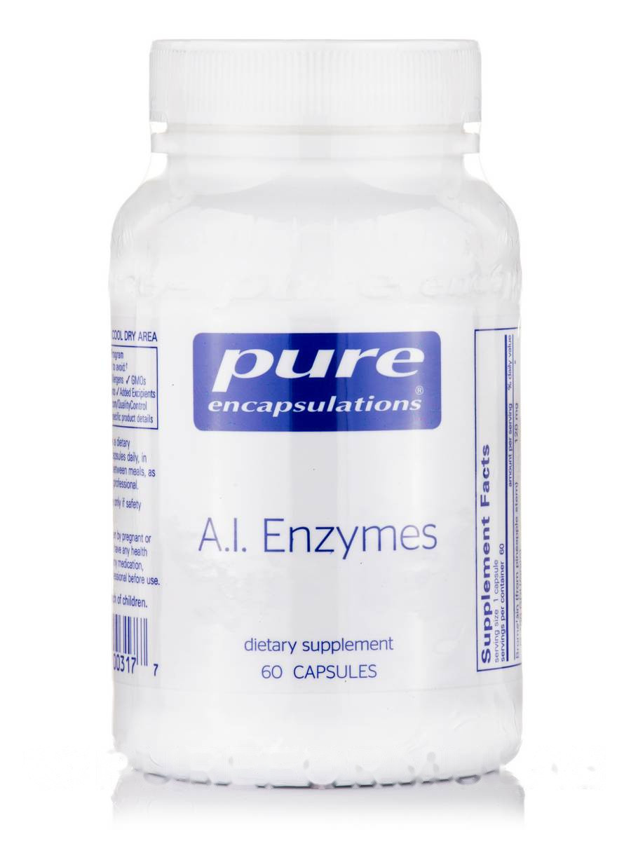 А.І. Ферменти, A.I. Enzymes, Pure Encapsulations, 60 капсул BX126