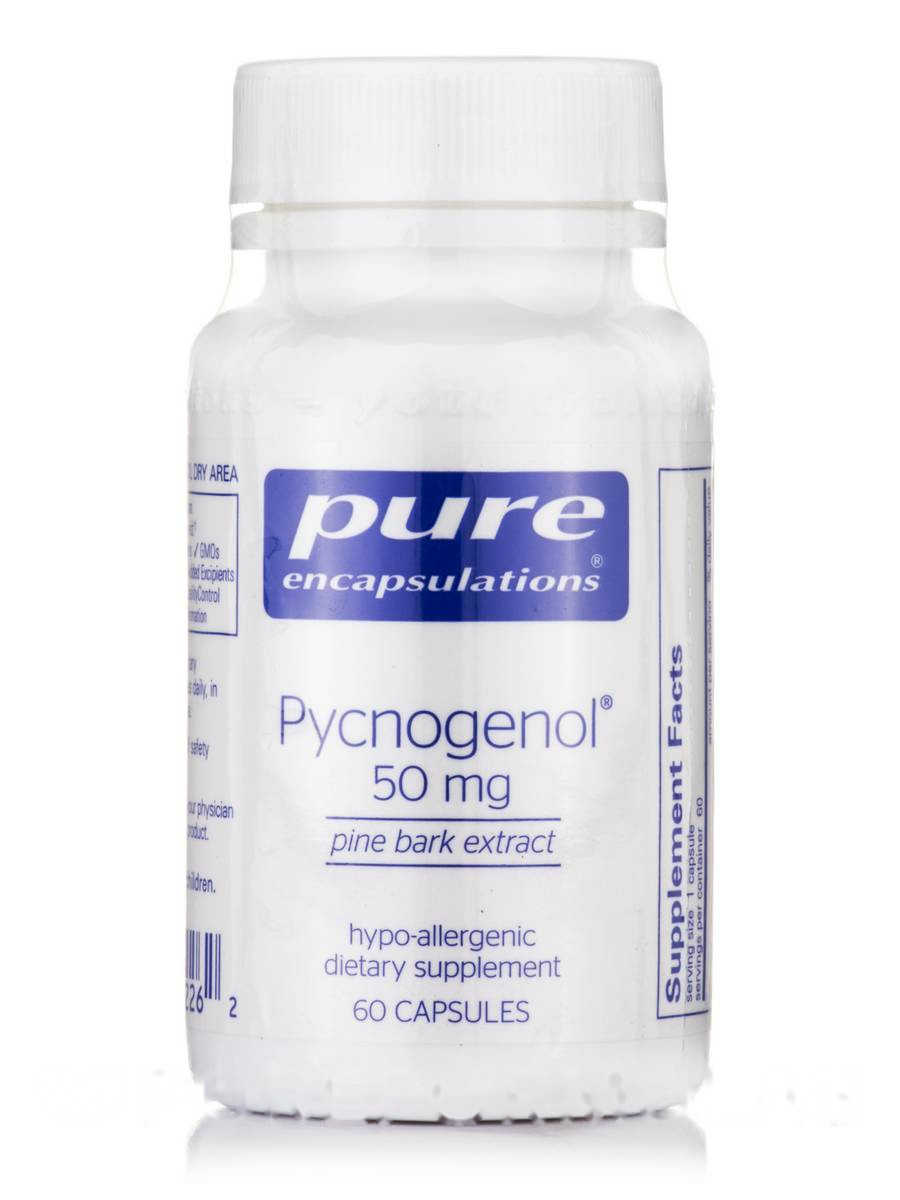 Пікногенол 50 мг, Pycnogenol, Pure Encapsulations, 60 капсул BX138