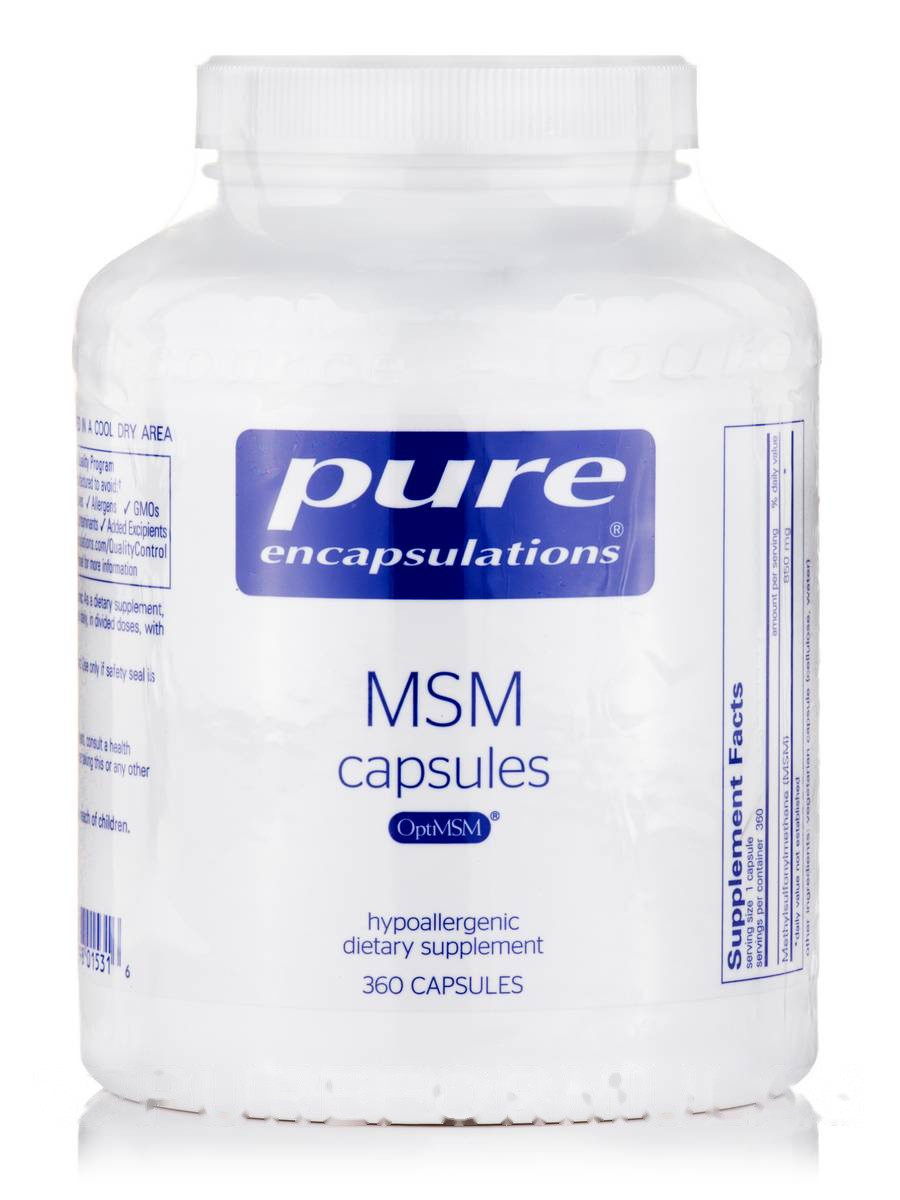 MСM, MSM, Pure Encapsulations, 360 капсул BX941, фото 1