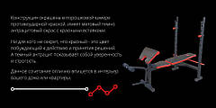 Лавка універсальна ReadMeBlack Стійки, лавки для жиму і присідань регульована, фото 5