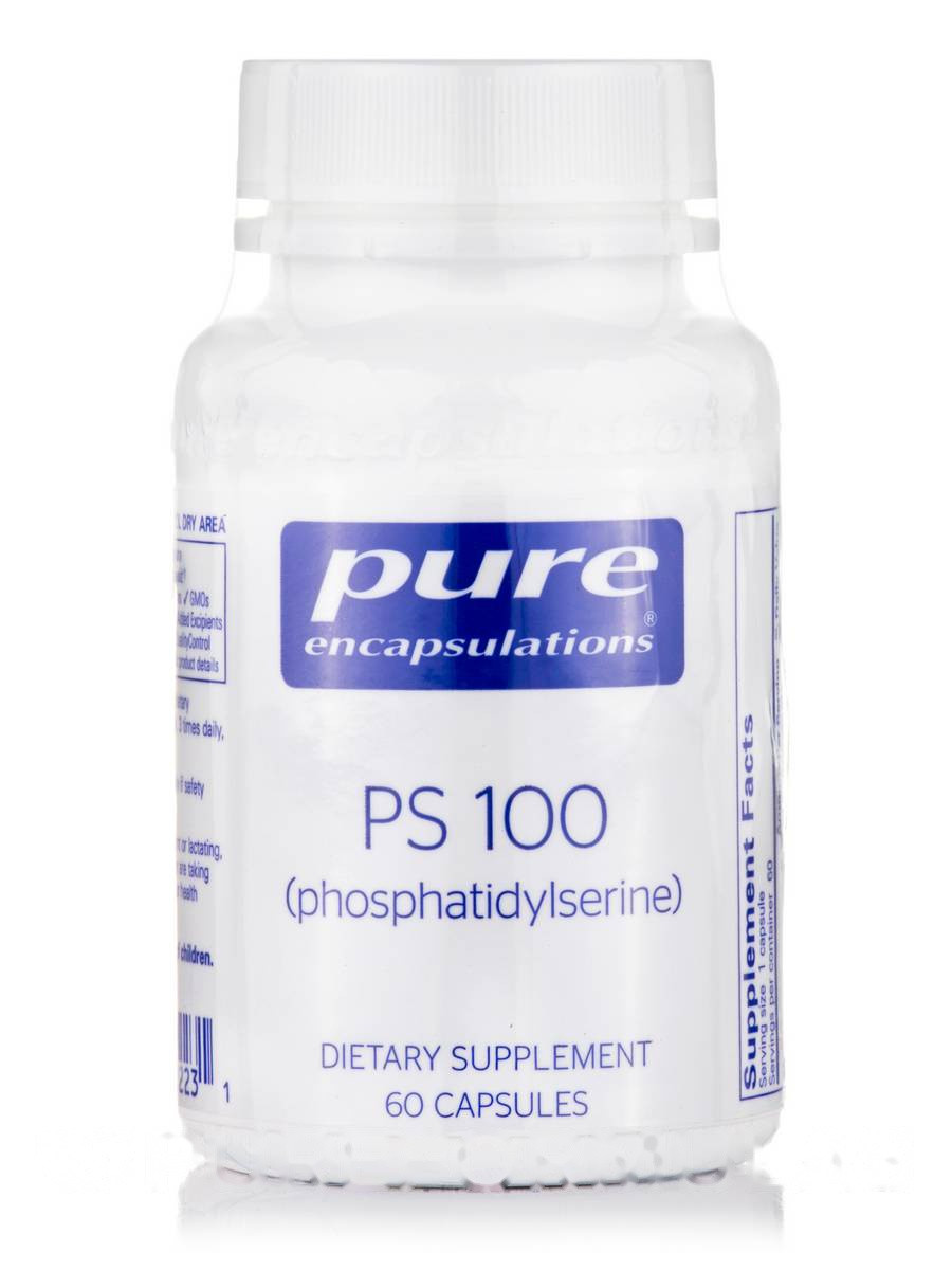 ПС 100 (Фосфатидилсерин), PS 100 (phosphatidylserine), Pure Encapsulations, 60 капсул BX155