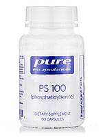ПС 100 (Фосфатидилсерин), PS 100 (phosphatidylserine), Pure Encapsulations, 60 капсул BX155, фото 2