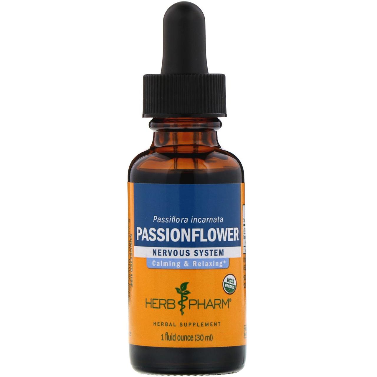 Пасифлора, Passionflower, Herb Pharm, 29,6 мл. BX038