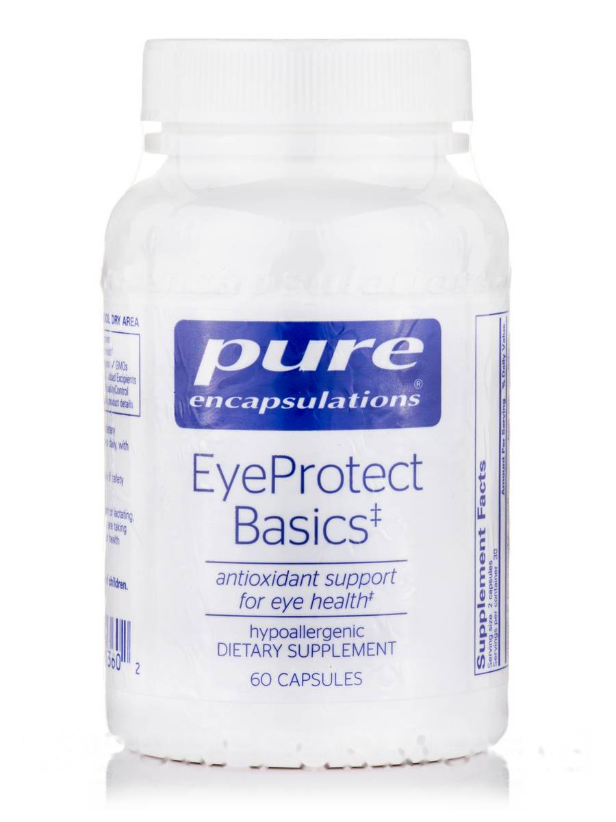 Основа для захисту очей, EyeProtect Basics, Pure Encapsulations, 60 капсул BX174, фото 1