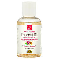 Natural Factors, WomenSense, Coconut Oil with Essential Oil of Rose Geranium & Vanilla, 4 oz (115 ml)