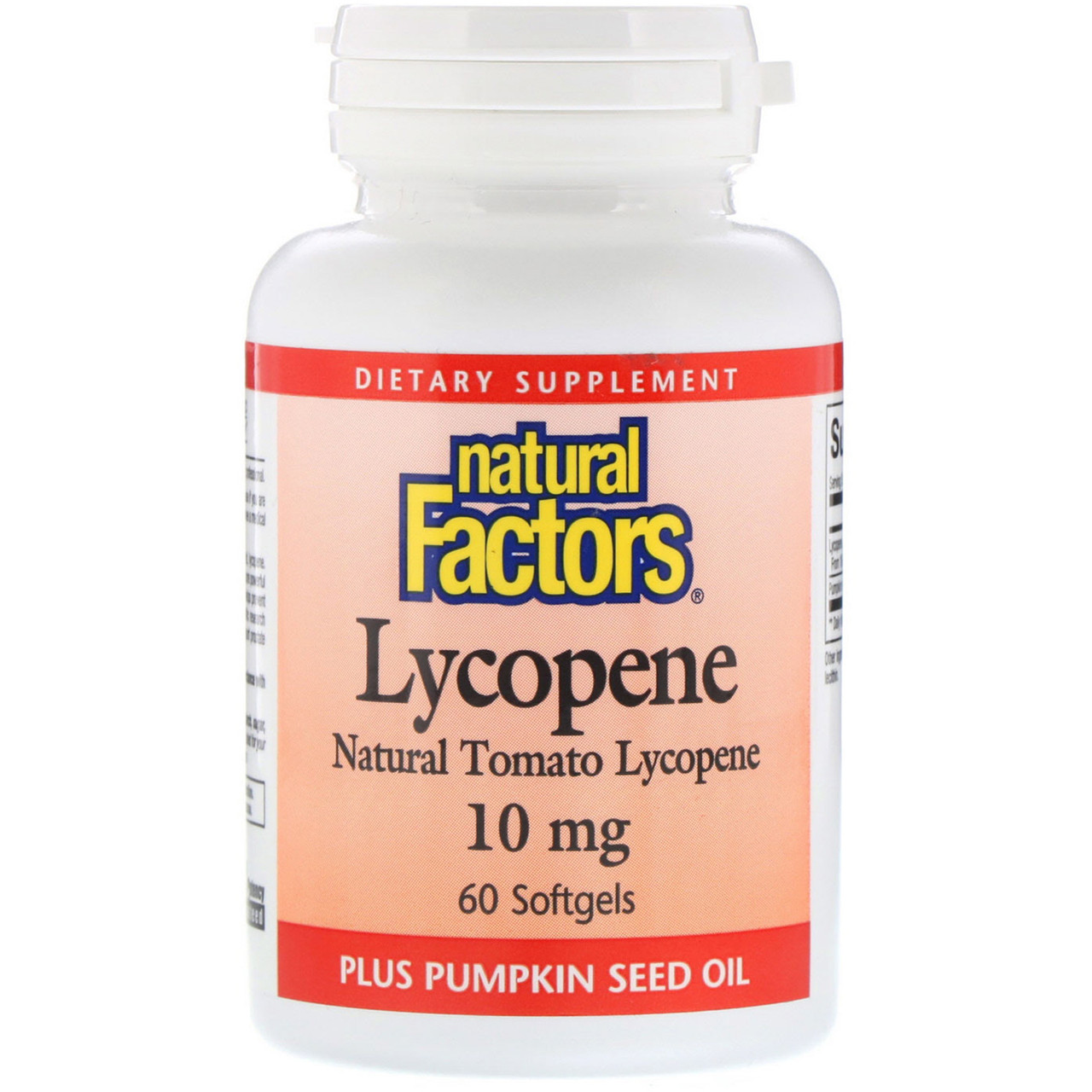 Лікопен (Lycopene), Natural Factors, 10 мг, 60 гелевих капсул BX054