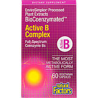 Natural Factors, BioCoenzymated, Active B Complex, 60 Vegetarian Capsules