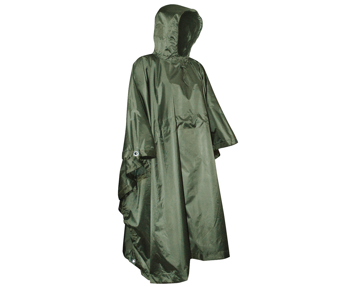 Плащ намет тактичний CommandoPoncho Vinyl oliv / дощовик пончо військове