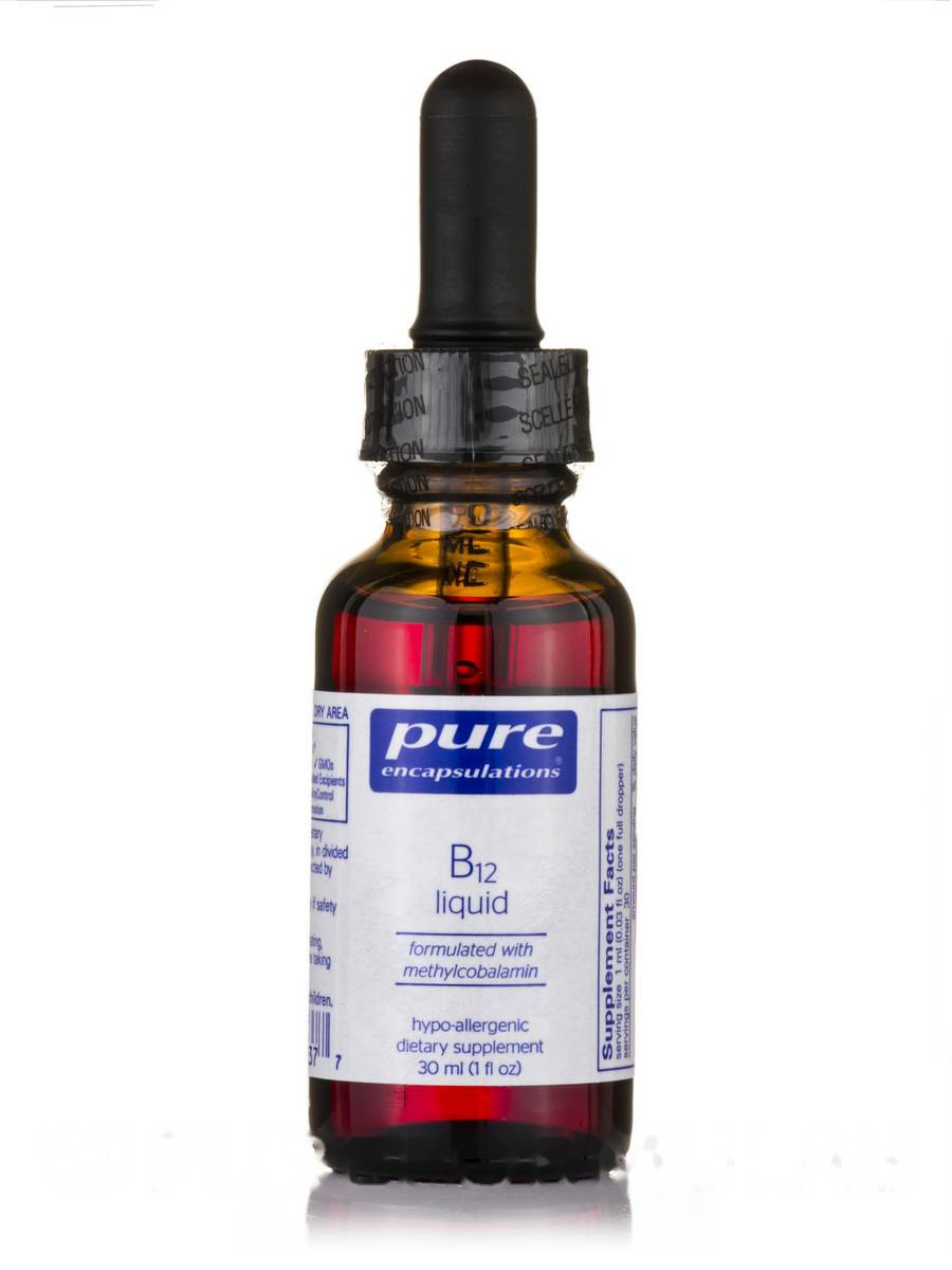 B12 Рідина, Pure Encapsulations, B12 Liquid Ю1 л. ун (30 мл) BX179, фото 1
