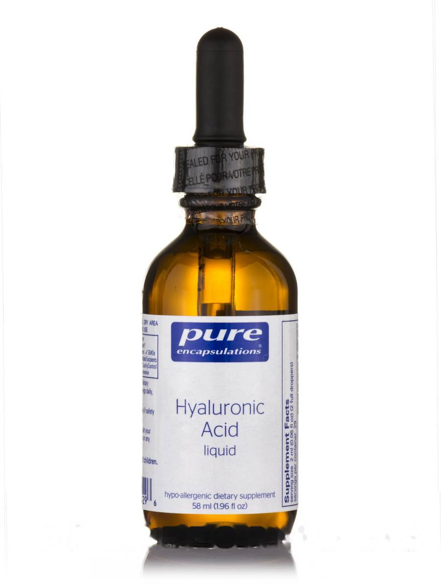 Рідина гіалуронової кислоти, Hyaluronic Acid liquid, Pure Encapsulations, 1.96 л. ун (58 мл) BX184, фото 1