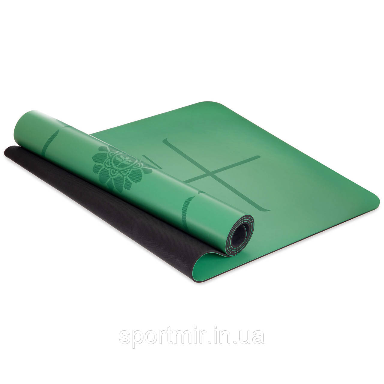 Килимок для йоги з розміткою PU 5мм Record FI-8307 (розмір 1,83мx0,68мx5мм), фото 1